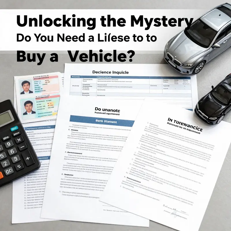 The legal framework for buying a vehicle without a driver’s license is visually explored in this dealership setting.
