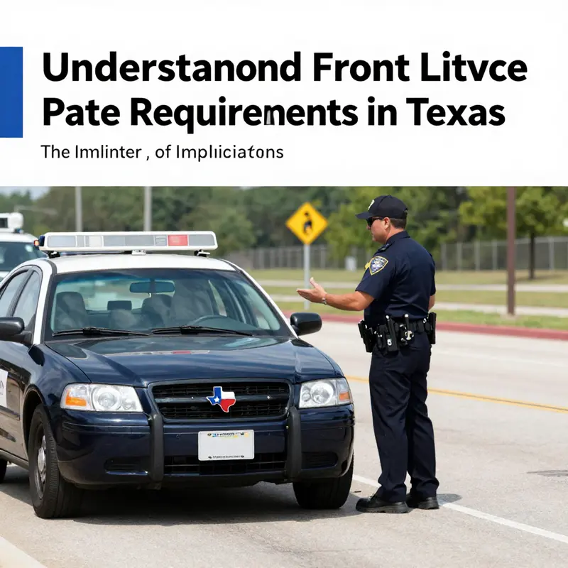 Texas license plate laws permit vehicles to operate with only a rear plate since 2019.