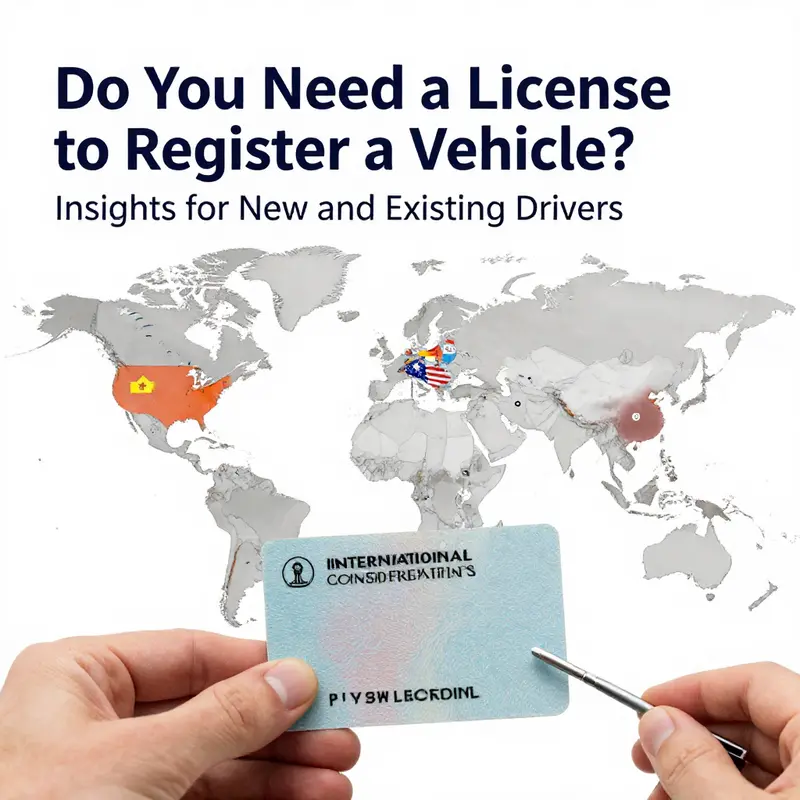 A driver’s license essential for vehicle registration alongside necessary documents.