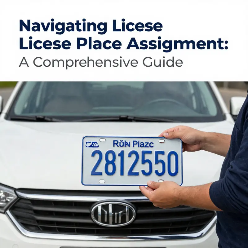 Essential documents required for vehicle purchase and license plate assignment.