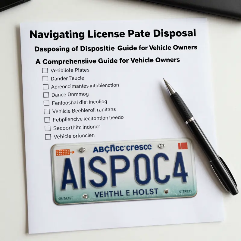 The process of selling a vehicle with a focus on handling license plates.