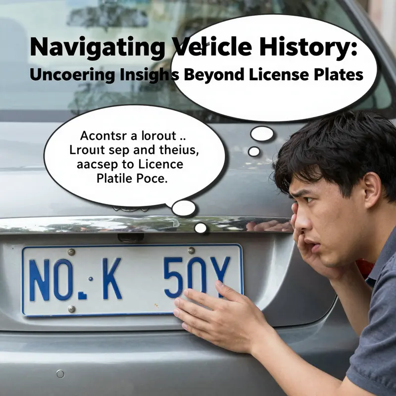 Understanding the limitations of checking vehicle history with just a license plate.
