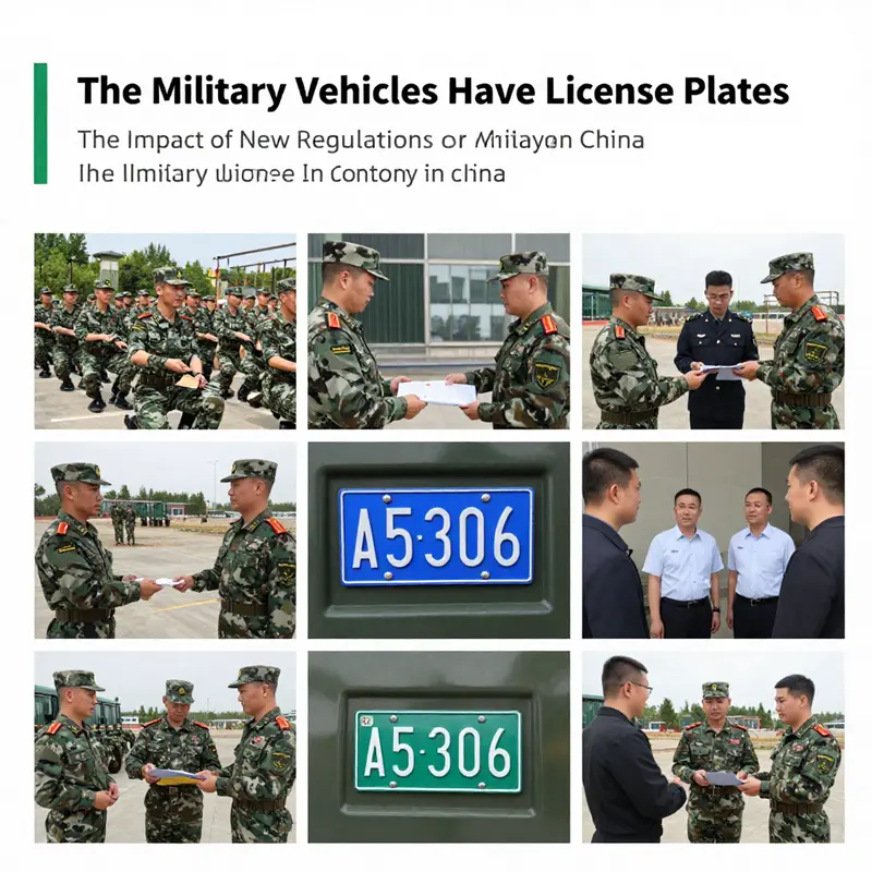 Chinese military vehicle displaying its new license plate system implemented to enhance security.