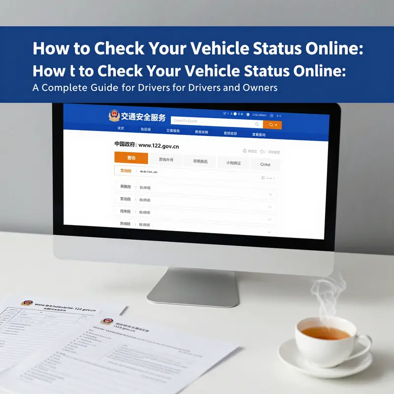 The Traffic Management 12123 app interface displaying comprehensive vehicle license status information.