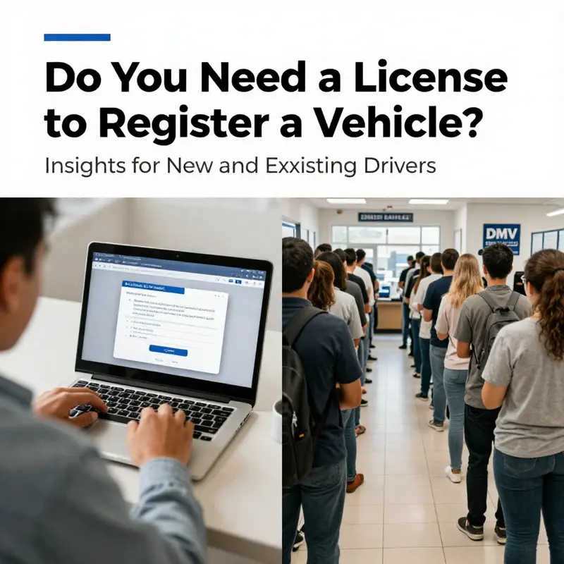 A driver’s license essential for vehicle registration alongside necessary documents.