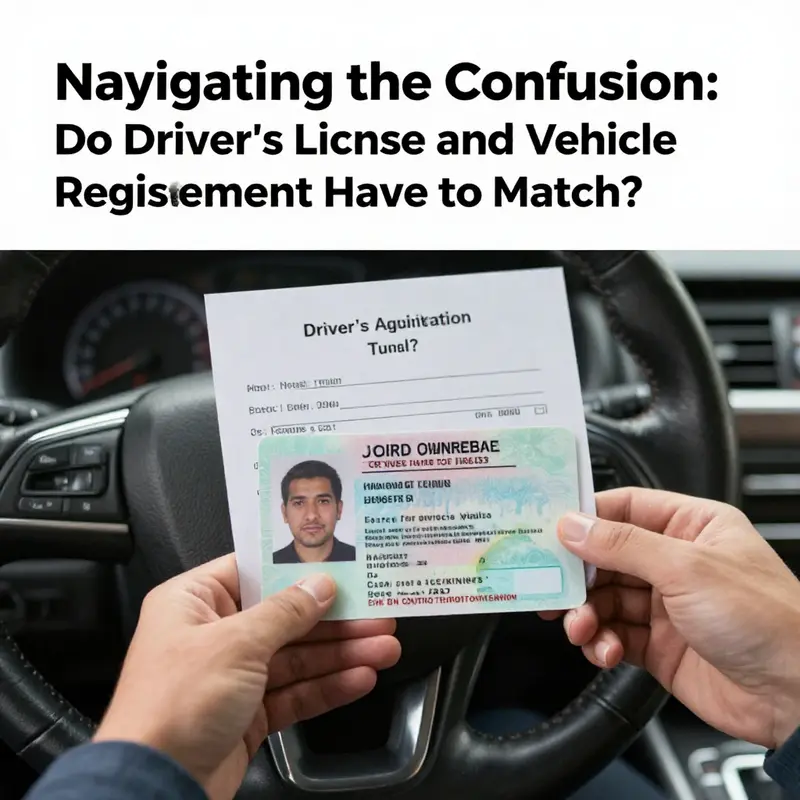 Importance of name and address consistency between driver’s license and vehicle registration.