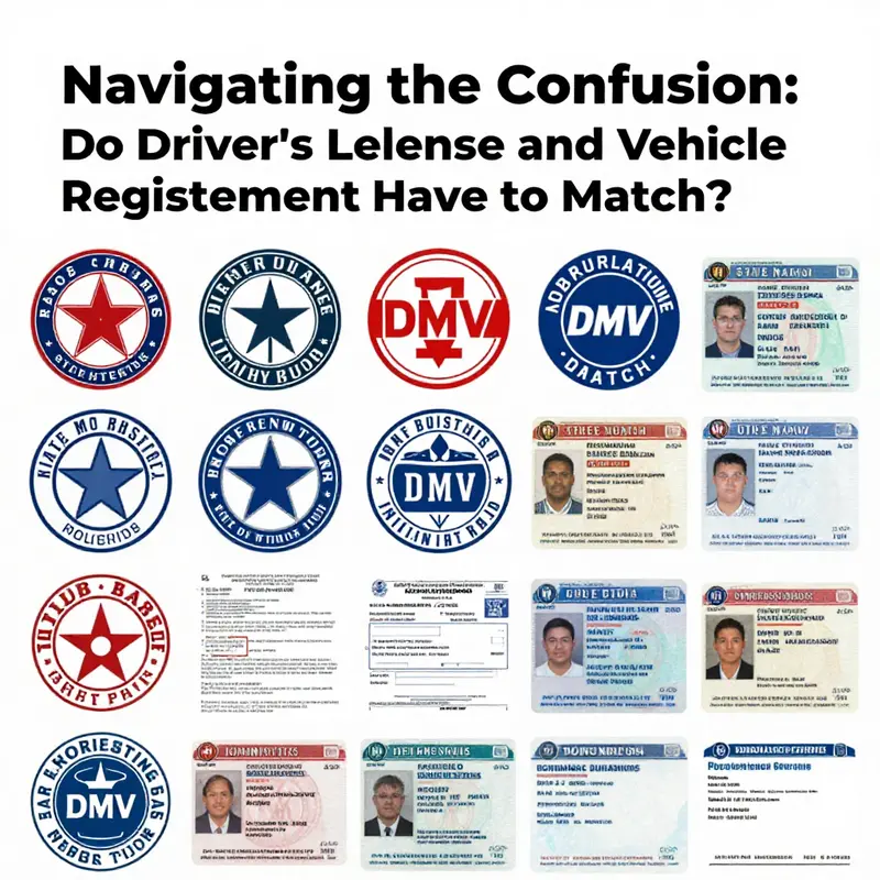 Importance of name and address consistency between driver’s license and vehicle registration.