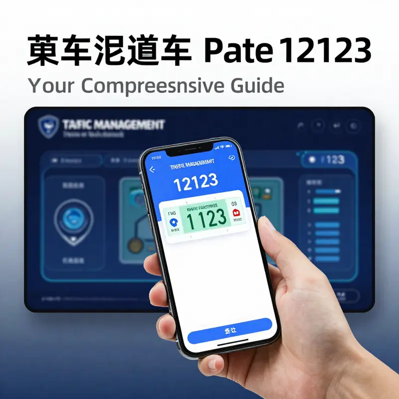 A user checking vehicle details using the official Traffic Management 12123 app.