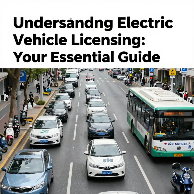 A busy urban environment filled with electric vehicles, reflecting compliance with licensing and registration requirements.
