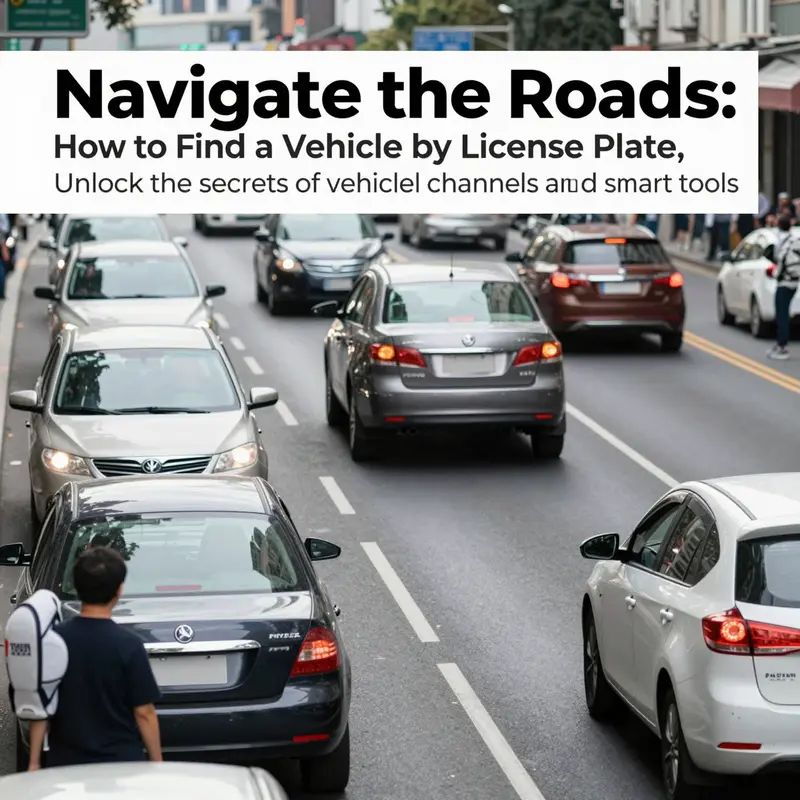 A busy street with cars and their visible license plates, representing vehicle identification and traffic.
