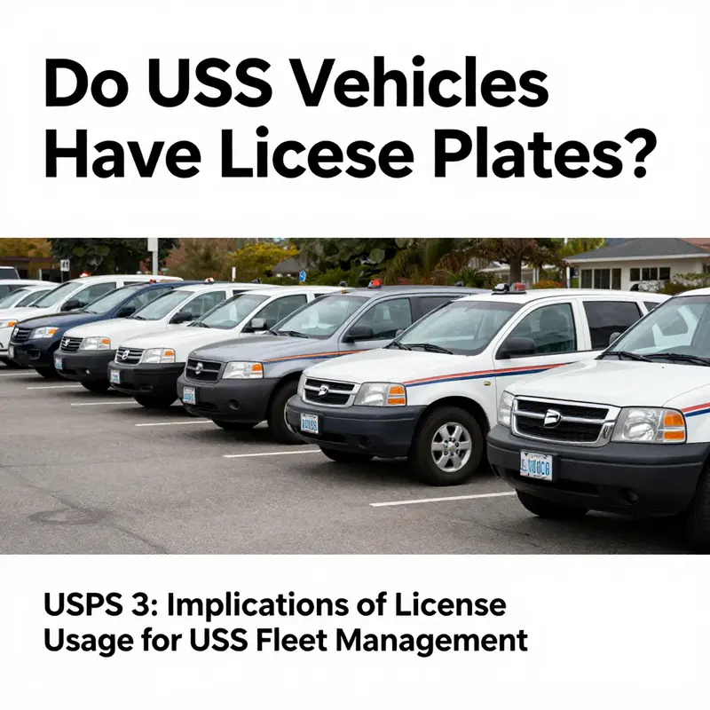 A USPS delivery truck showcasing its license plate, emphasizing the vehicle’s role in postal operations.
