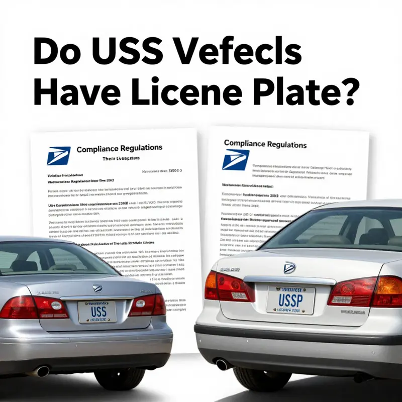 A USPS delivery truck showcasing its license plate, emphasizing the vehicle’s role in postal operations.