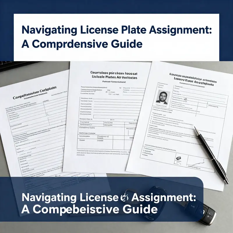 Essential documents required for vehicle purchase and license plate assignment.