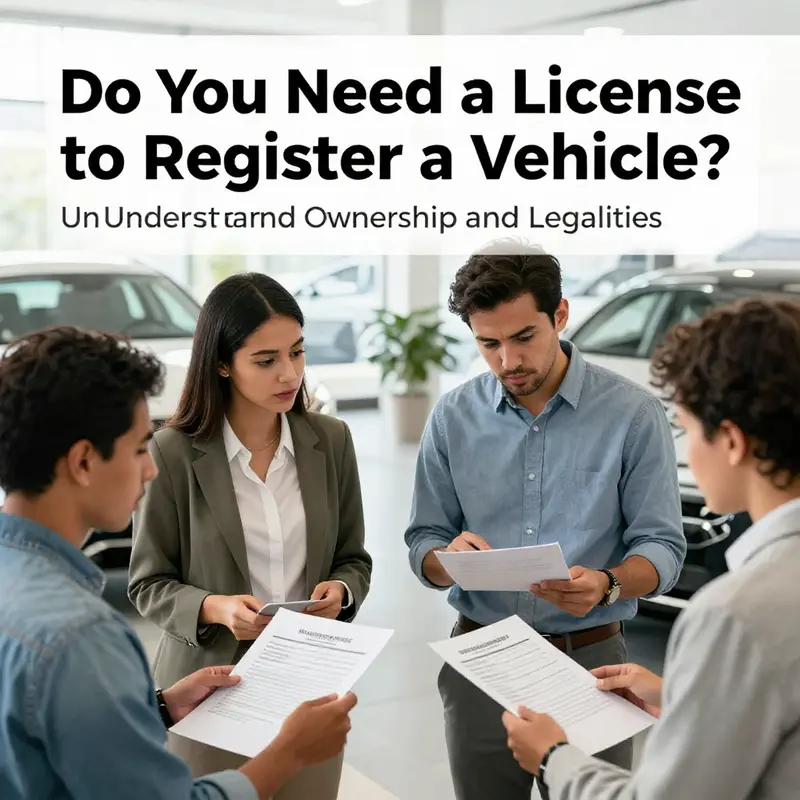 A diverse group of aspiring drivers exploring vehicle registration regulations.