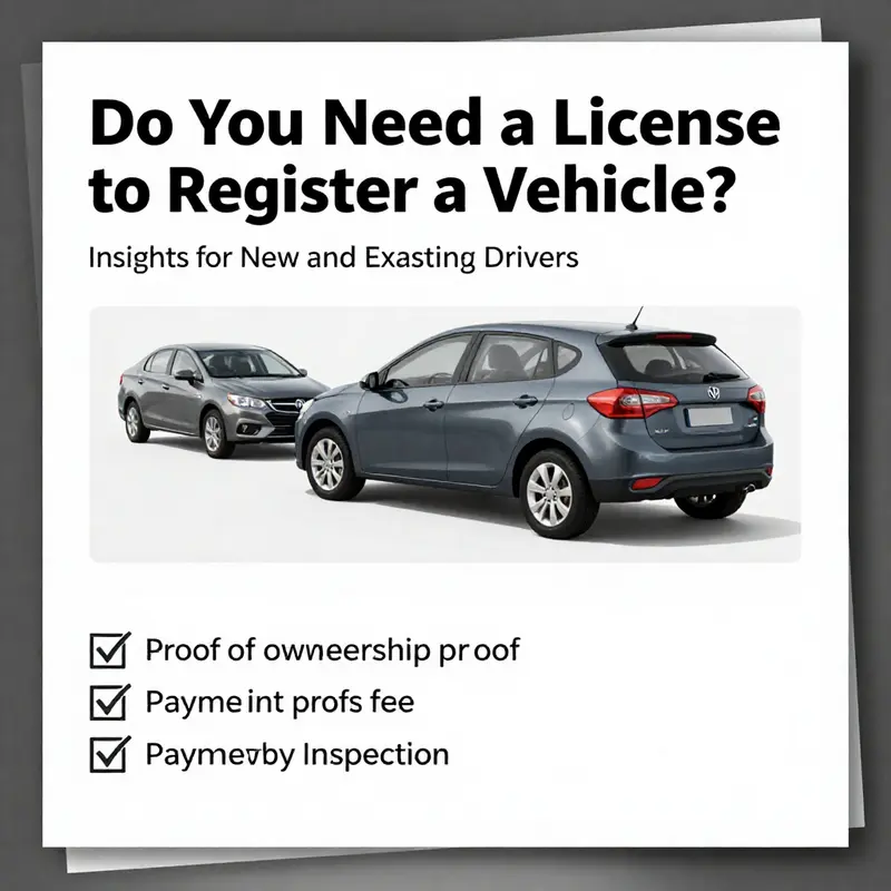 A driver’s license essential for vehicle registration alongside necessary documents.