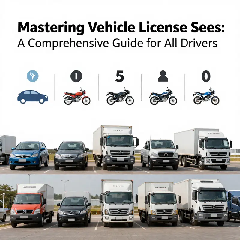 Visual representation of various vehicle categories with associated weight distinctions affecting license fees.