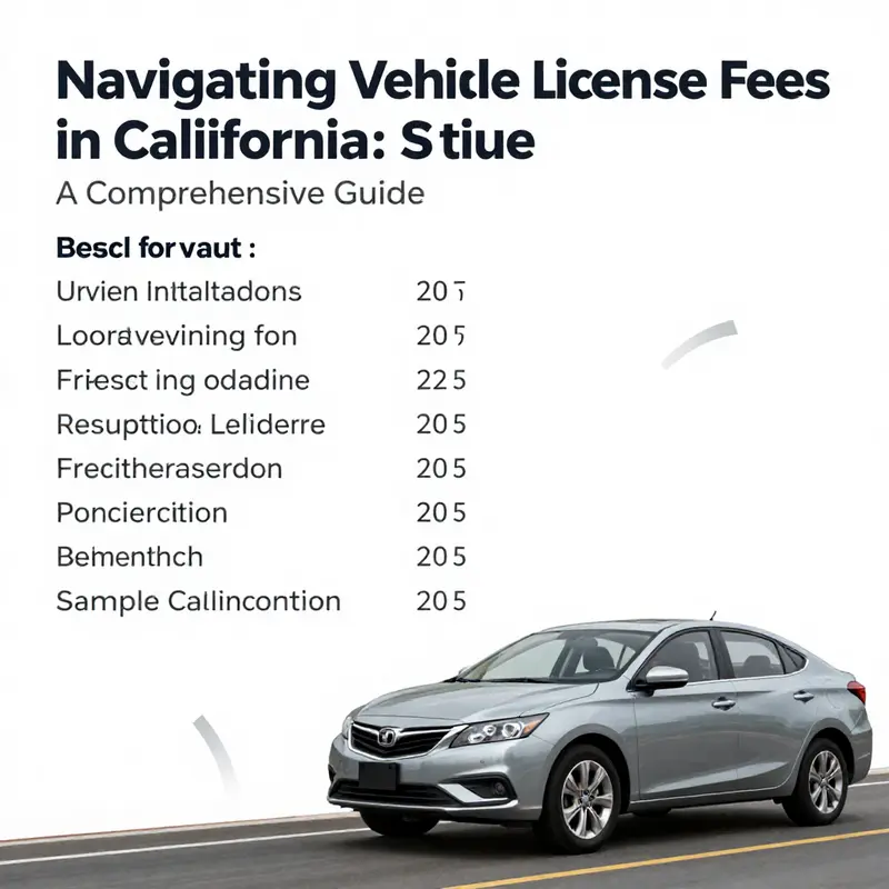 An informative graphic detailing the basic formula for calculating vehicle license fees in California.