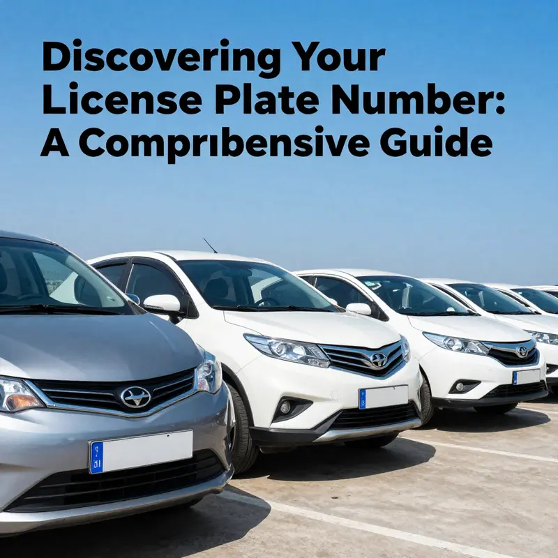 A collection of parked vehicles with visible license plates against a sunny outdoor backdrop, emphasizing vehicle identification.