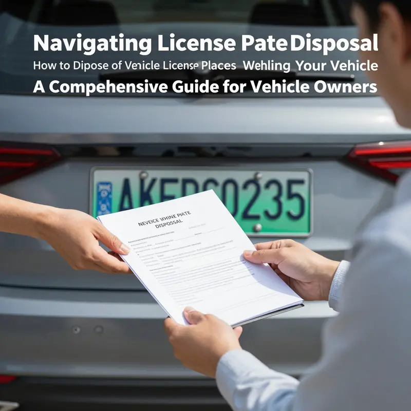 The process of selling a vehicle with a focus on handling license plates.