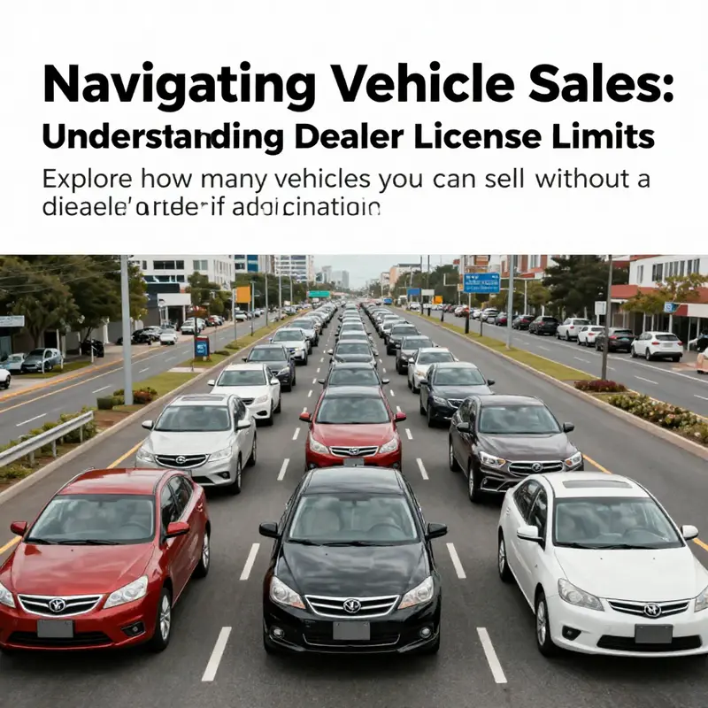 Image of various vehicles on a road, representing the topic of vehicle sales without a dealer's license.
