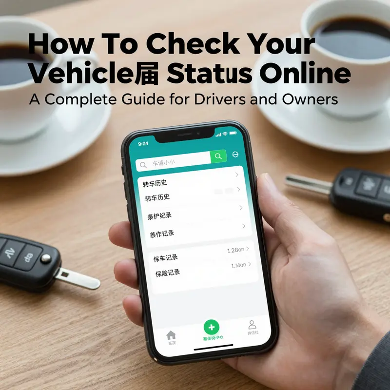 The Traffic Management 12123 app interface displaying comprehensive vehicle license status information.
