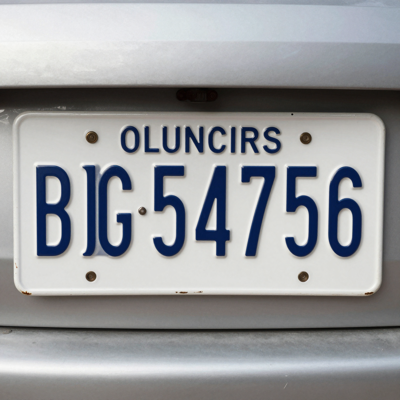 Generic Vehicle License Plate