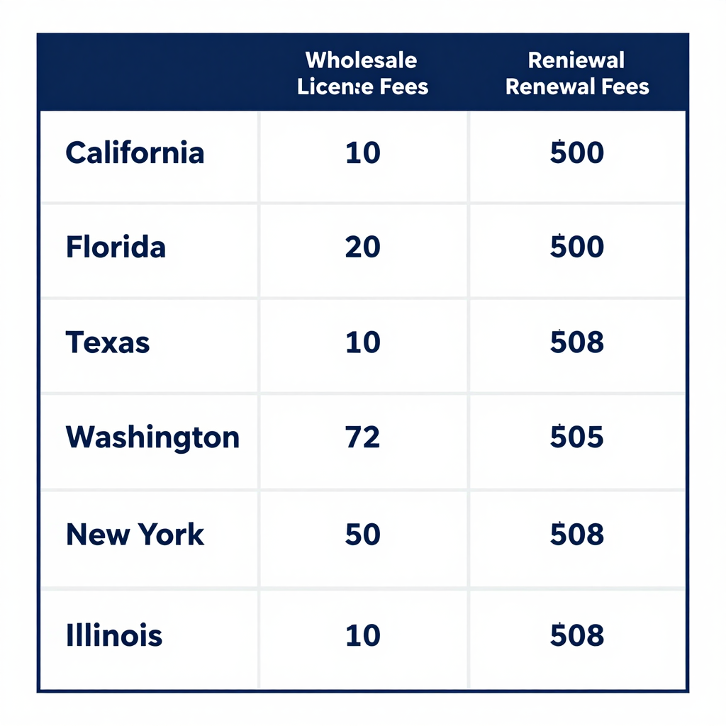 Vehicle Wholesale License Fees
