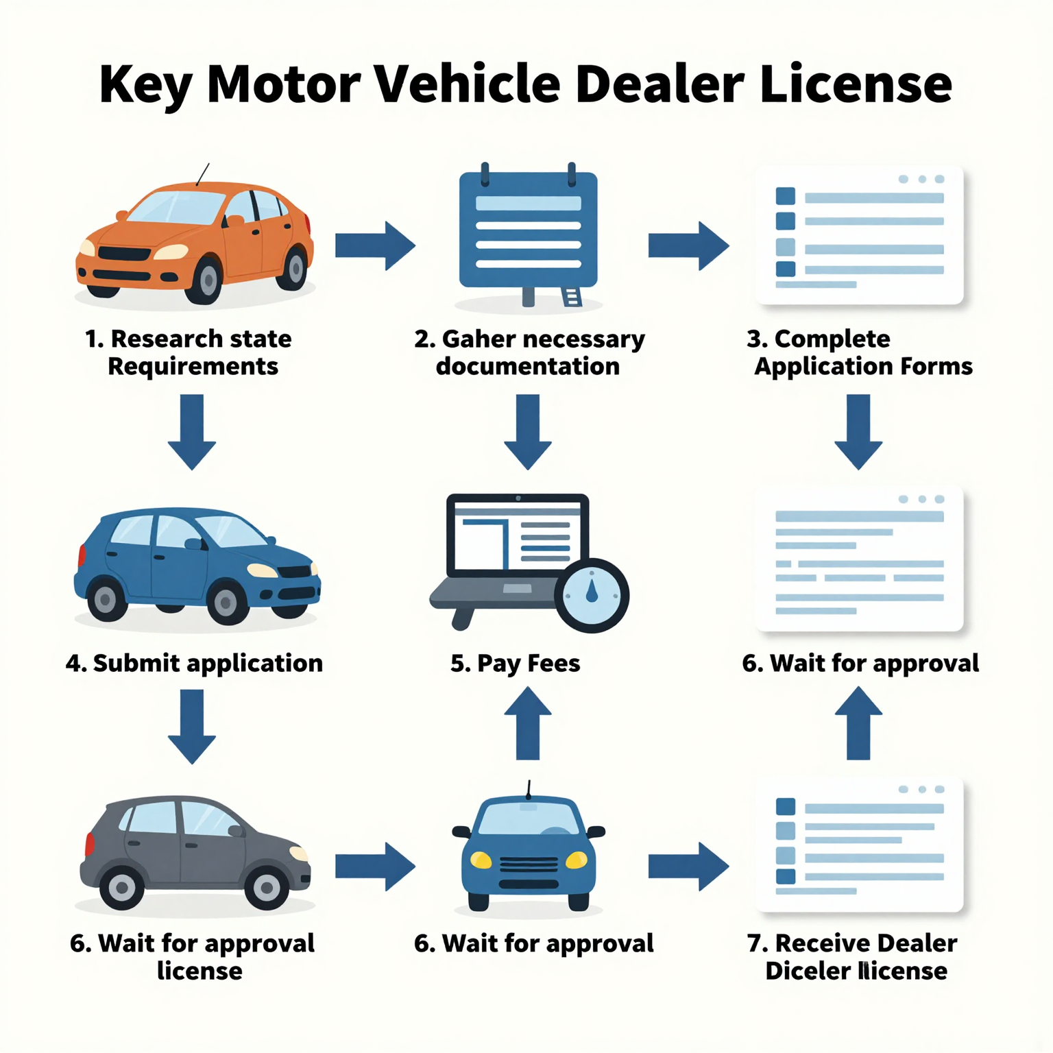 Key Steps in Obtaining a Motor Vehicle Dealer License