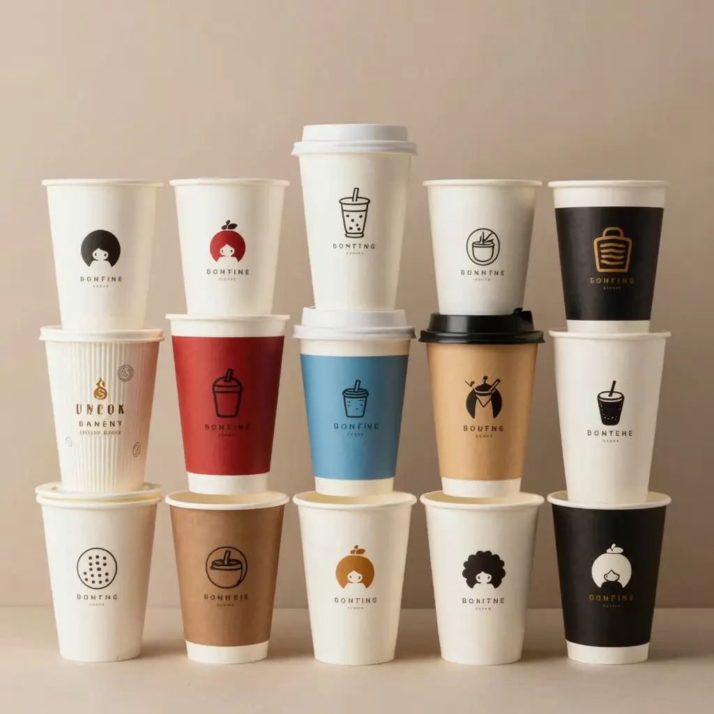 Diverse Disposable Paper Cups