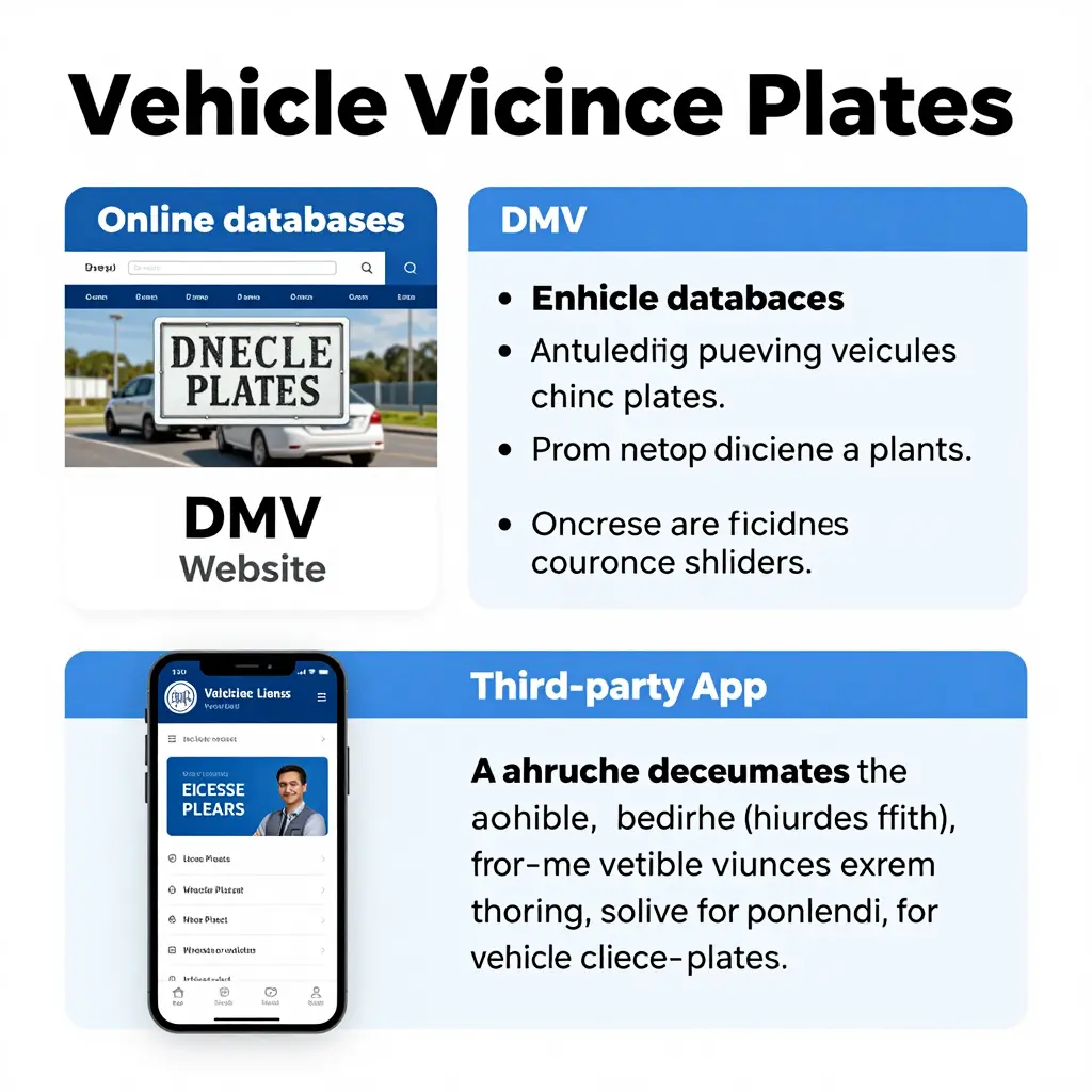 Infographic of Vehicle License Plate Lookup Methods
