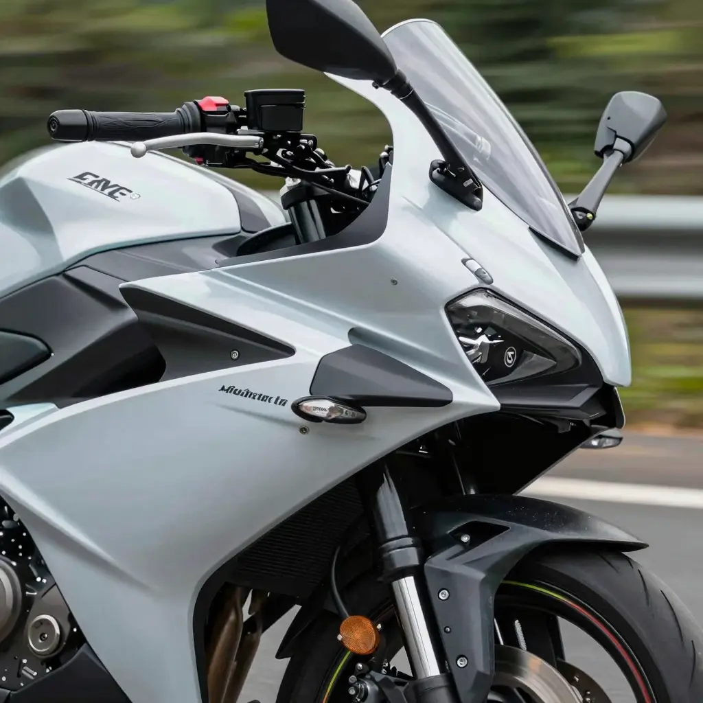 Motorcycle with Universal Lower Fairing