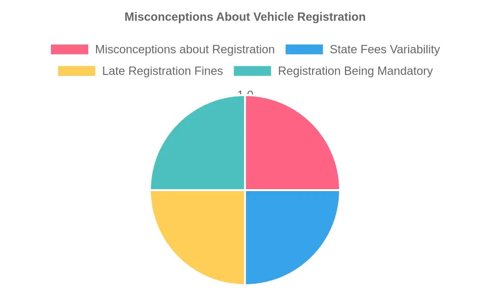 Chart showing misconceptions about vehicle registration and license plates